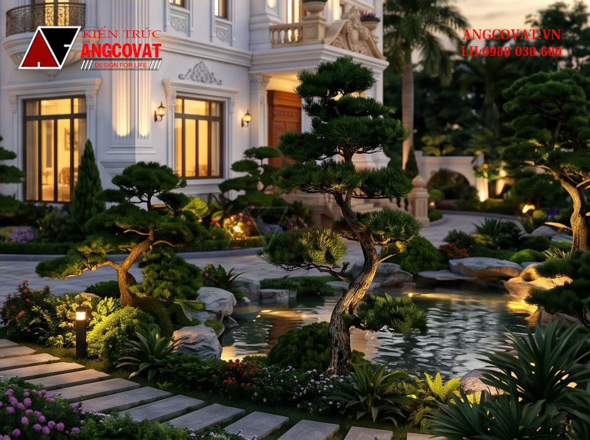 Tư vấn thiết kế lâu đài kiểu pháp 300m2 tráng lệ và xa hoa BT0810206
