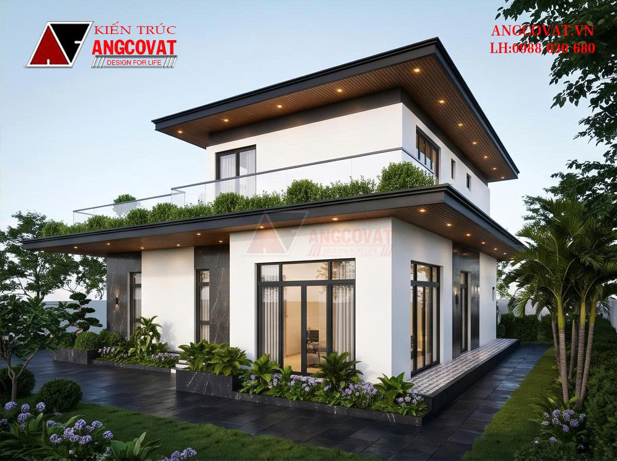 Mẫu nhà 1 tầng 1 tum 3 phòng ngủ 120m² ở nông thôn đẹp đủ công năng BT2261026