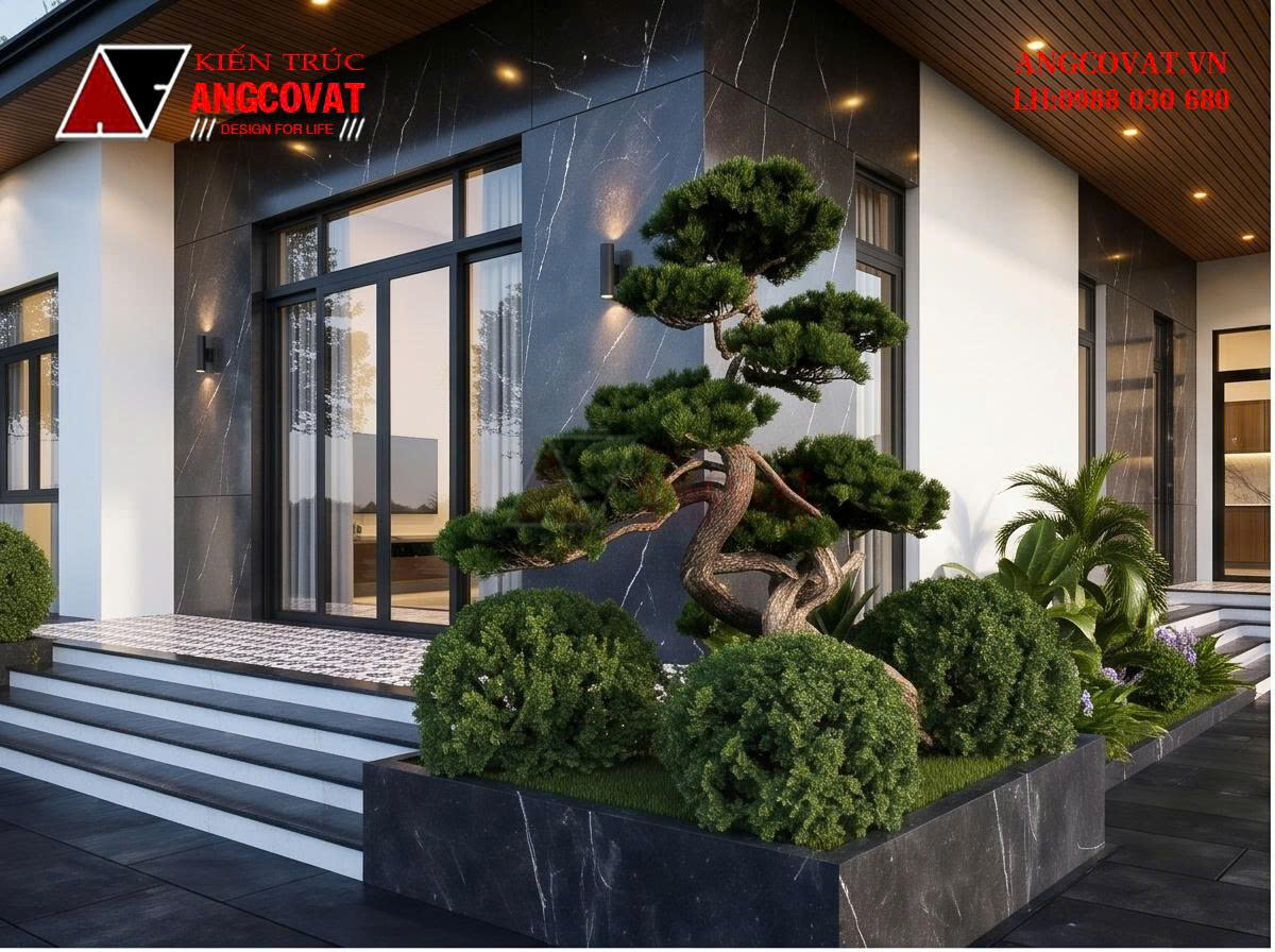 Mẫu nhà 1 tầng 1 tum 3 phòng ngủ 120m² ở nông thôn đẹp đủ công năng BT2261026