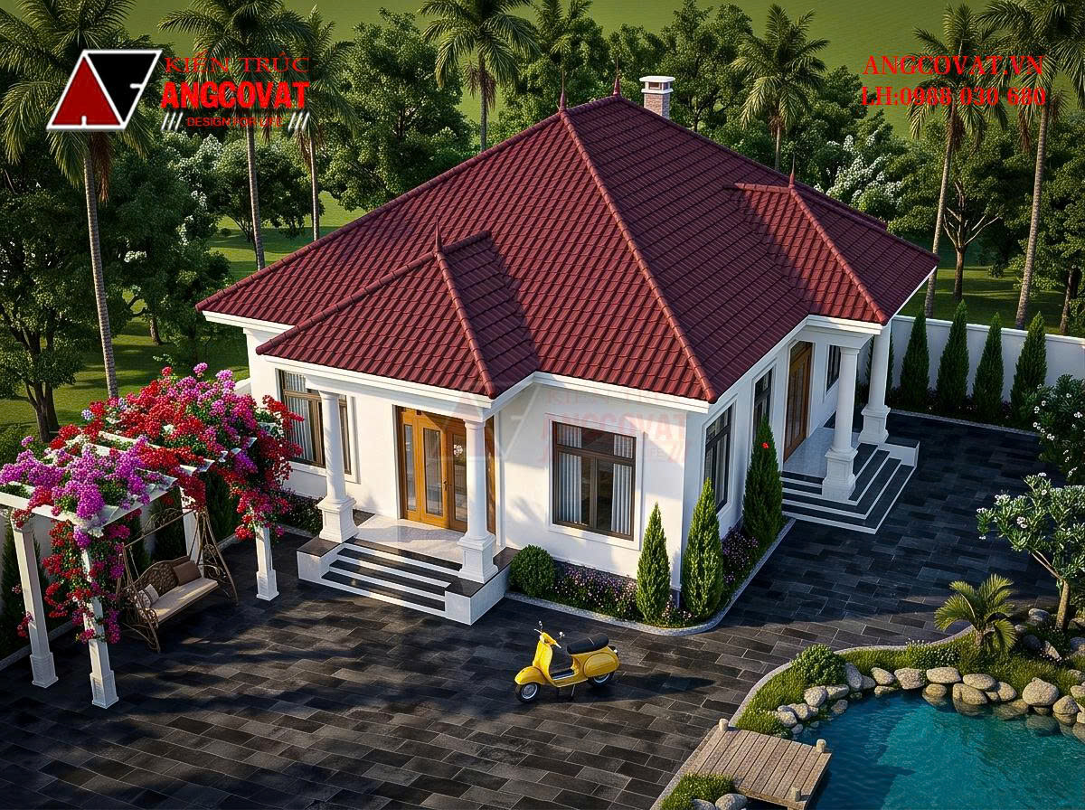 Khám phá mẫu thiết kế nhà 100m2 2 phòng ngủ mái Nhật tuyệt đẹp BT02151026
