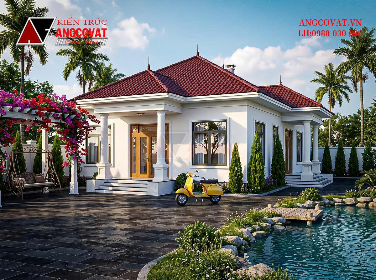 Khám phá mẫu thiết kế nhà 100m2 2 phòng ngủ mái Nhật tuyệt đẹp BT02151026