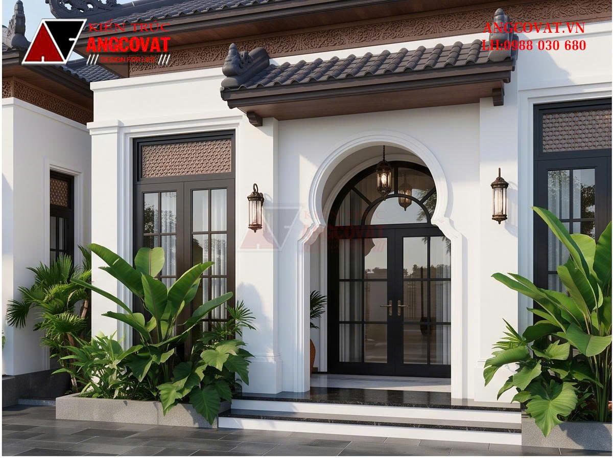 Thiết kế nhà cấp 4 phong cách Indochine 210m² sang trọng, giàu bản sắc BT1131026