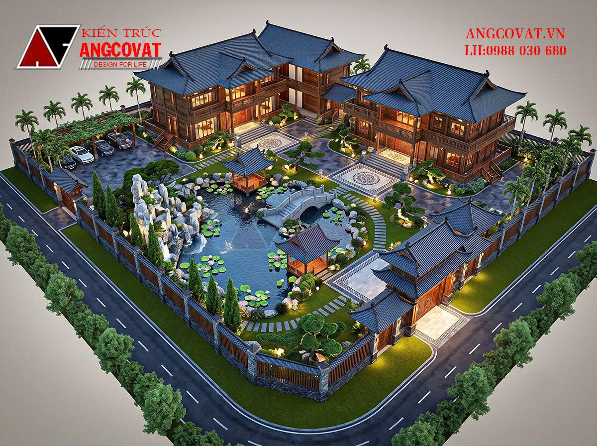 Thiết Kế Nhà Gỗ Phong Cách Á Đông Trên Khu Đất 2500m² Đẹp Và Đẳng Cấp BT1231026