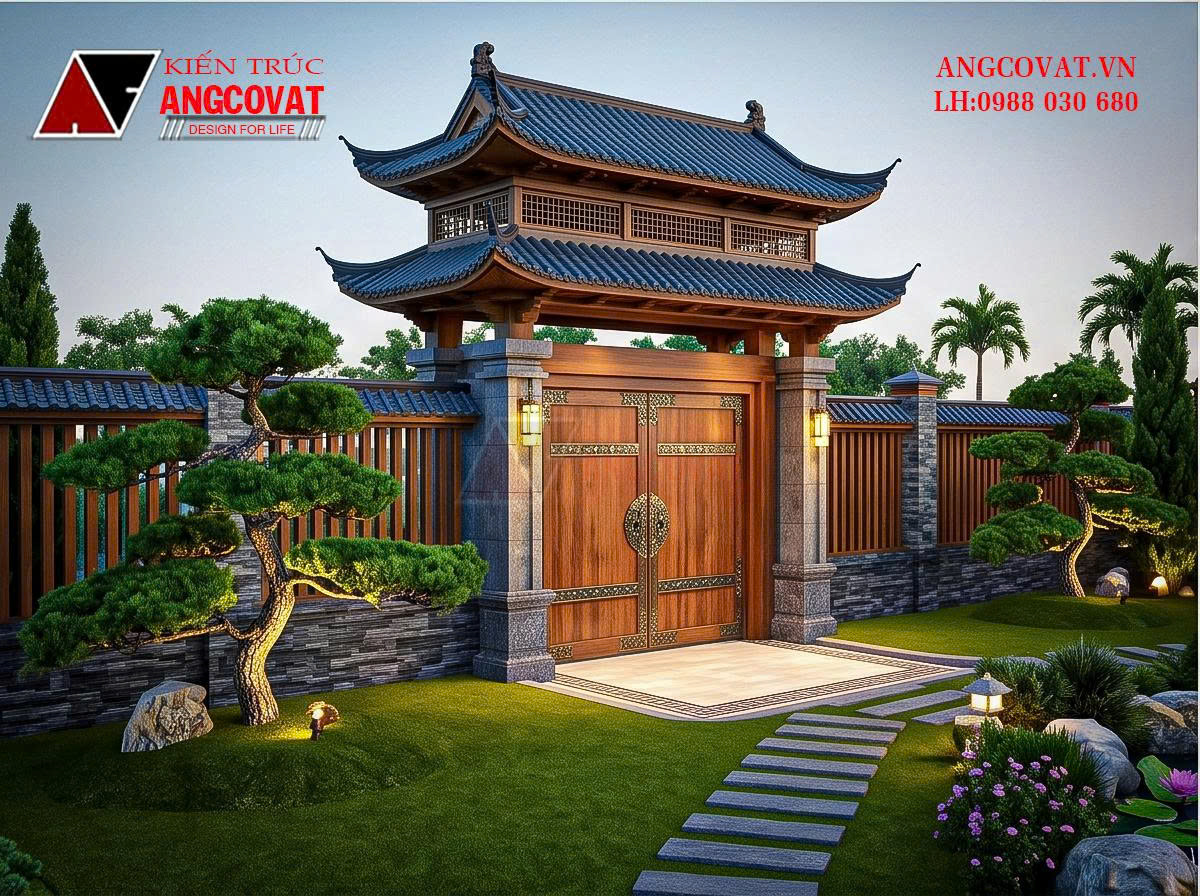 Thiết Kế Nhà Gỗ Phong Cách Á Đông Trên Khu Đất 2500m² Đẹp Và Đẳng Cấp BT1231026 5 Thiết kế nhà gỗ phong cách Á Đông trên mảnh đất rộng 2500m2 ỏ quê