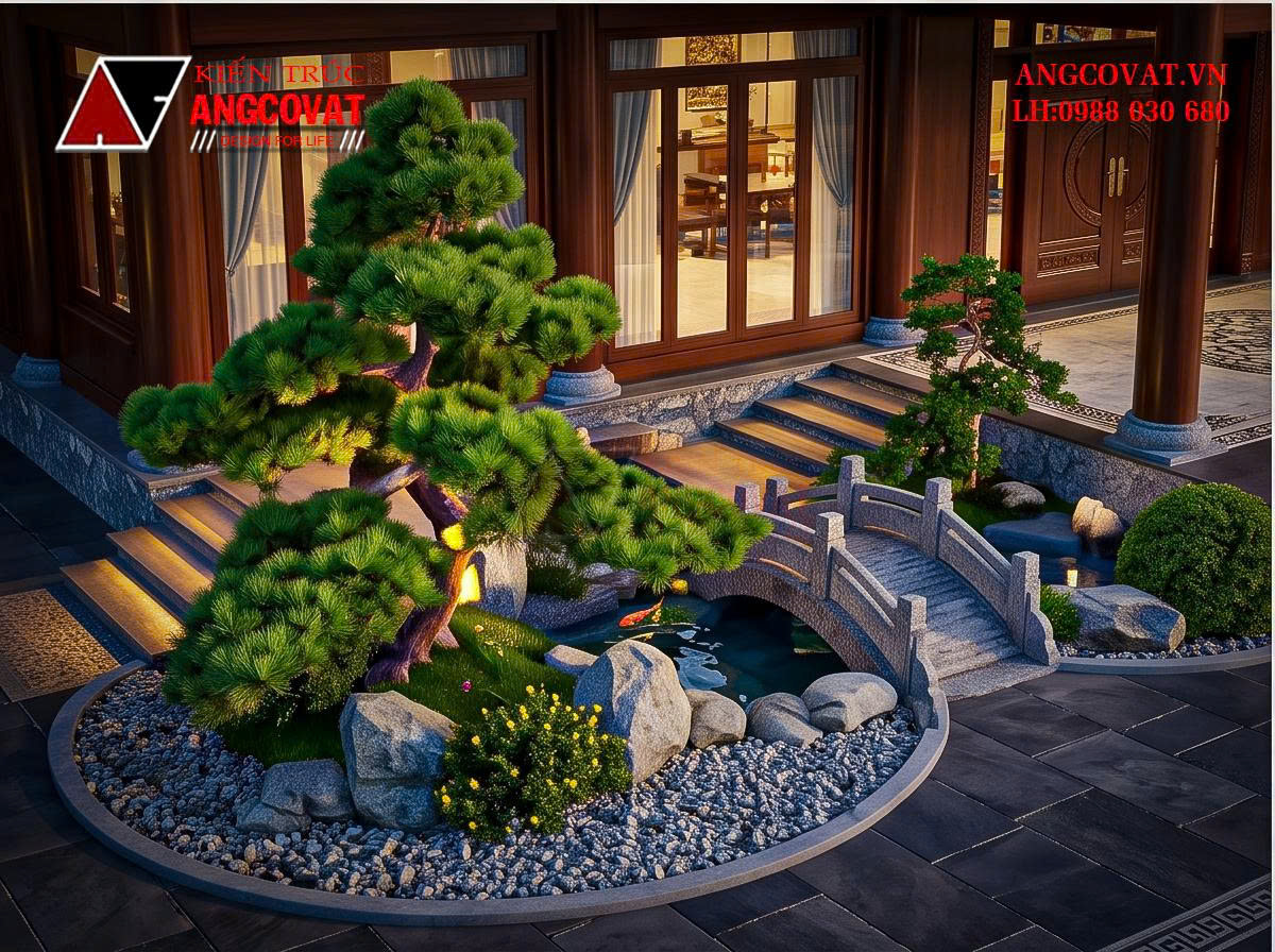 Tư vấn thiết kế nhà gỗ sân vườn 200m2 chuẩn phong thủy