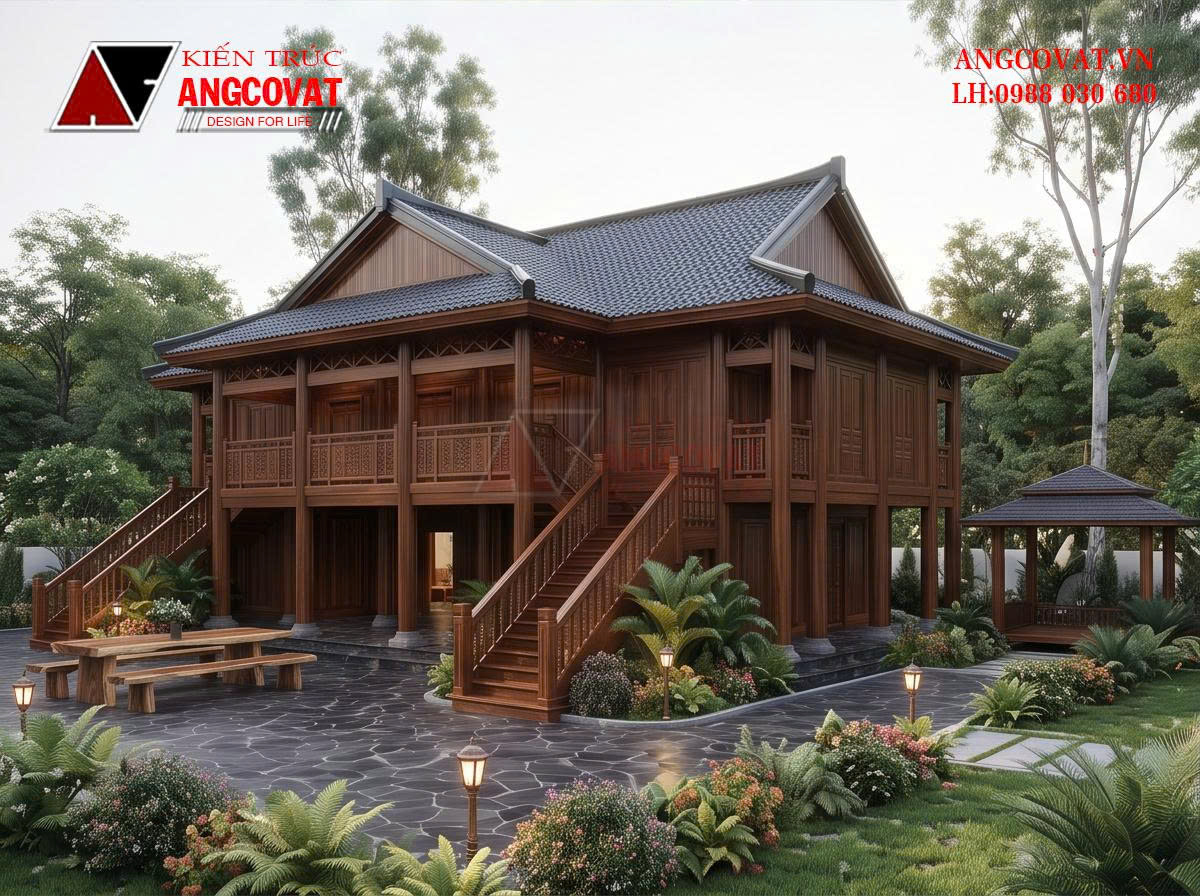 Tư vấn thiết kế nhà sàn bê tông đẹp giá rẻ 13x16m