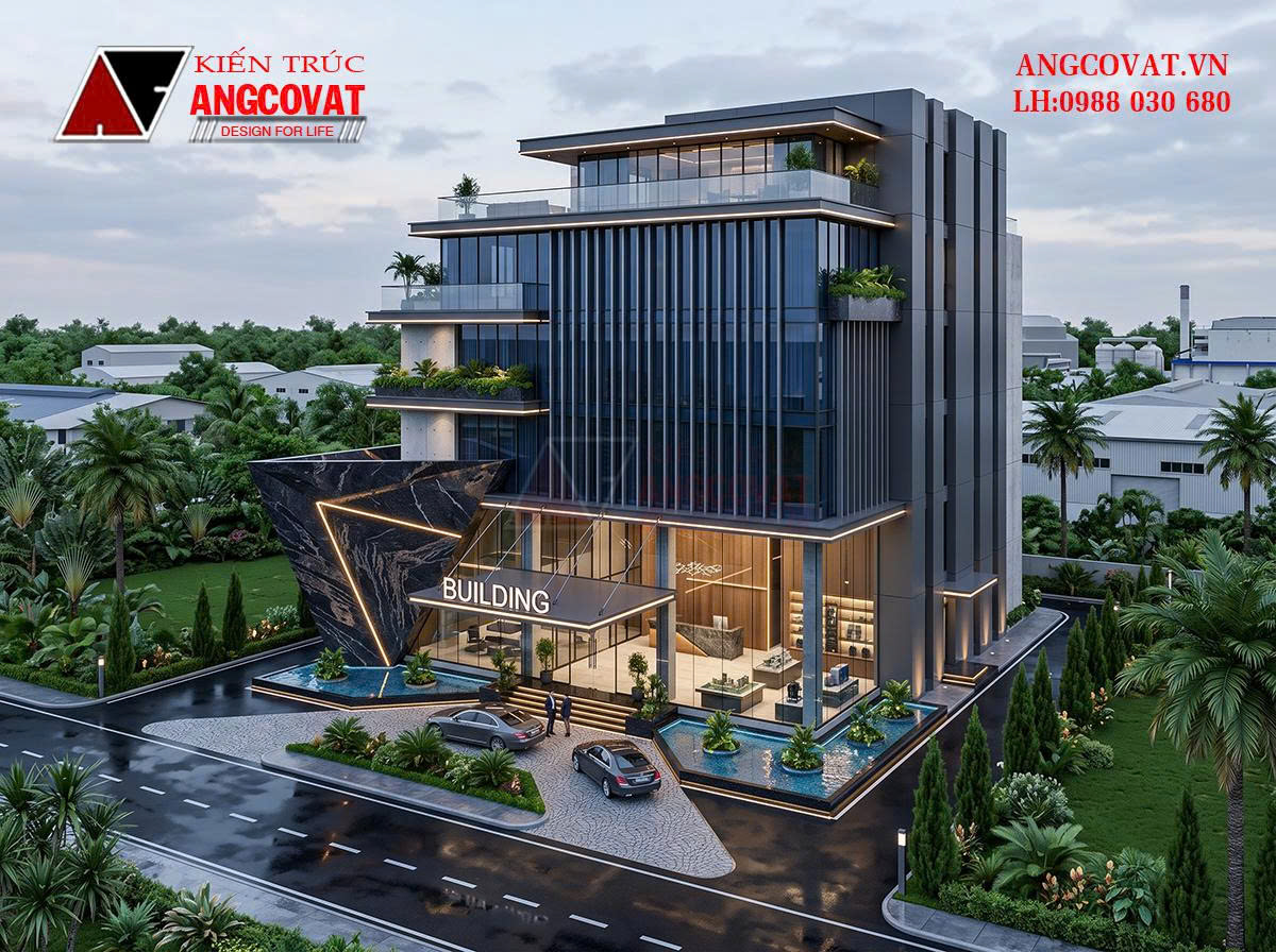 Thiết Kế Tòa Nhà Văn Phòng 500m2 Hiện Đại – Tạo Dấu Ấn Thương Hiệu Doanh Nghiệp VP3081026
