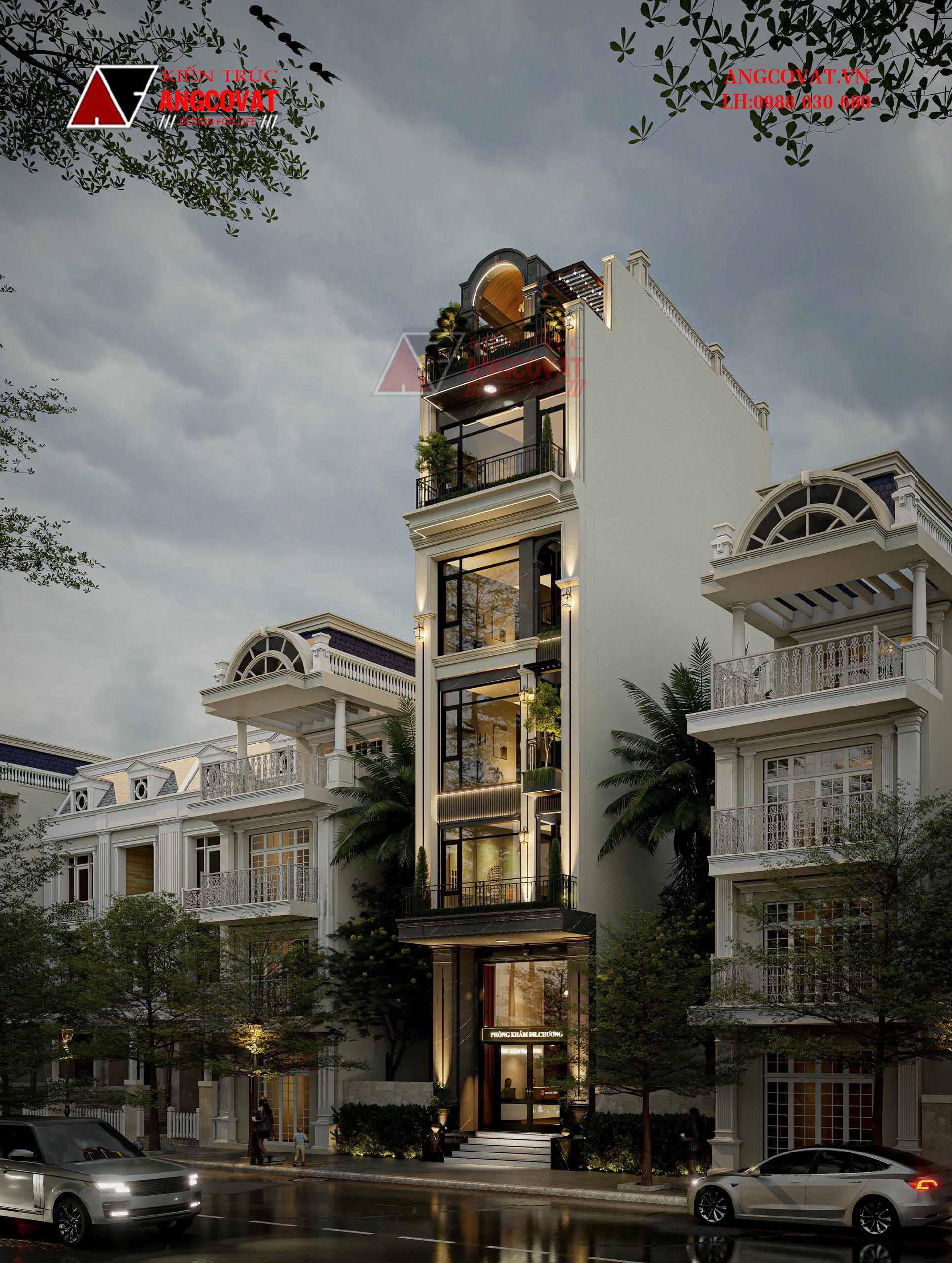 Xây nhà phố 70m2 6 tầng tân cổ điển hết bao nhiêu tiền NP4091026
